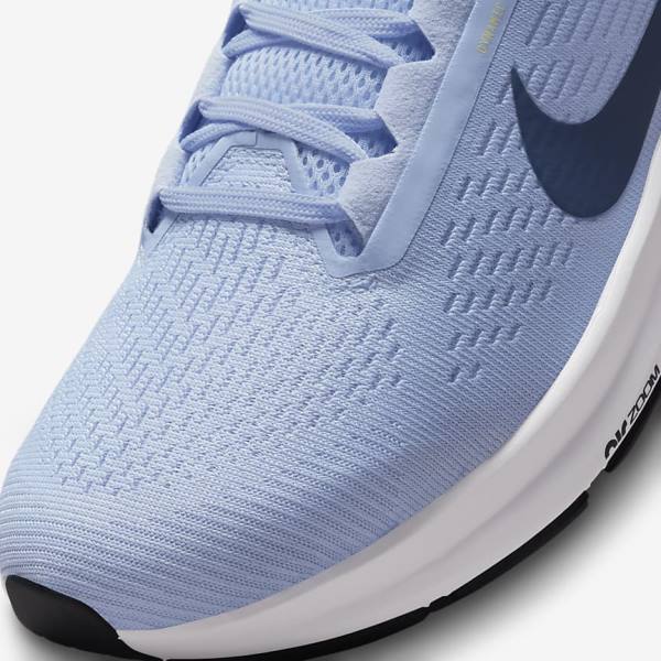 Women's Nike Air Zoom Structure 24 Road Running Shoes Light Blue / White / Navy / Navy | NK812DQL