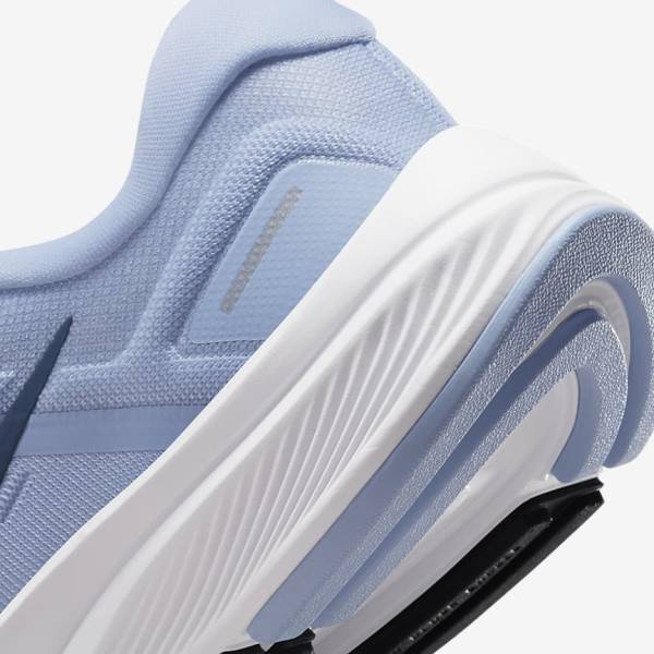 Women's Nike Air Zoom Structure 24 Road Running Shoes Light Blue / White / Navy / Navy | NK812DQL