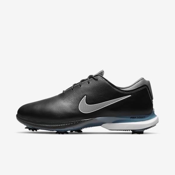 Women\'s Nike Air Zoom Victory Tour 2 Golf Shoes Black / Metal Blue Grey / White | NK805UGH