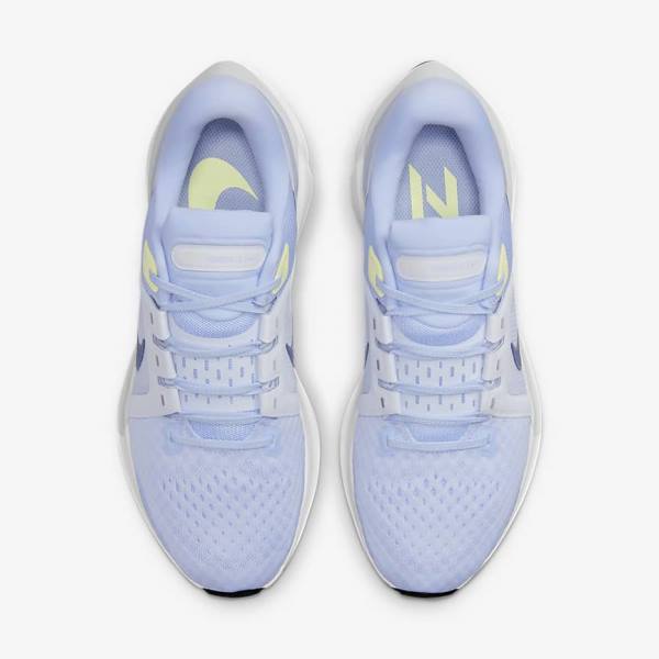 Women's Nike Air Zoom Vomero 16 Road Running Shoes Light Blue / Grey / White / Navy | NK701EOK