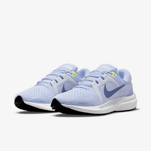 Women's Nike Air Zoom Vomero 16 Road Running Shoes Light Blue / Grey / White / Navy | NK701EOK