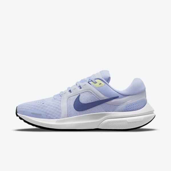 Women\'s Nike Air Zoom Vomero 16 Road Running Shoes Light Blue / Grey / White / Navy | NK701EOK