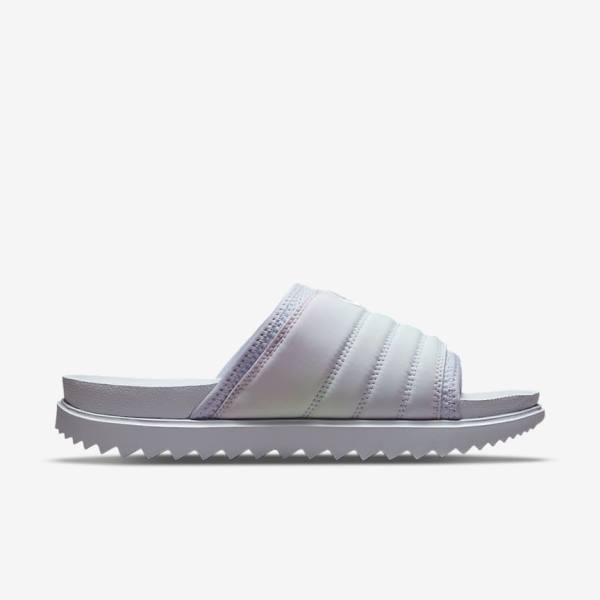 Women's Nike Asuna Print Slides Purple / White | NK690LCU