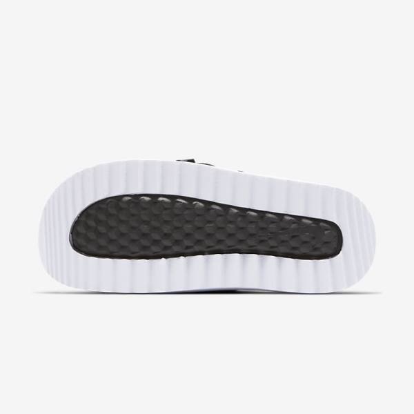 Women's Nike Asuna Slides Black / White / Dark Grey | NK481AWH