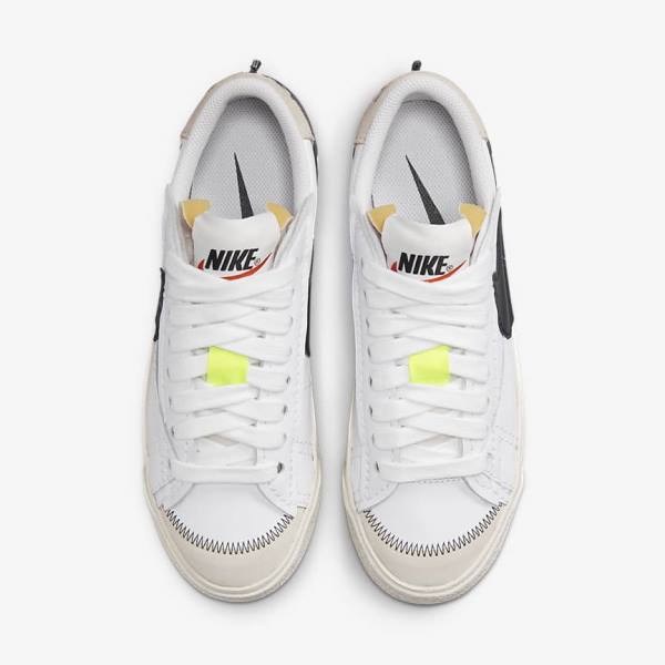 Women's Nike Blazer Low 77 Jumbo Sneakers White / Black | NK059KZI