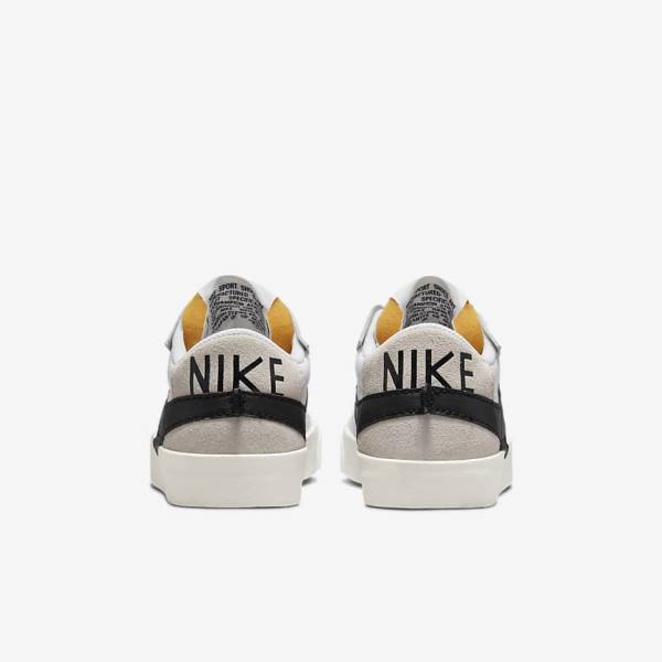 Women's Nike Blazer Low 77 Jumbo Sneakers White / Black | NK059KZI