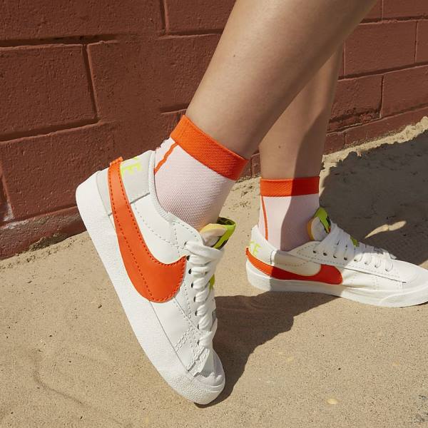 Women's Nike Blazer Low 77 Jumbo Sneakers Green / Orange | NK328PGJ