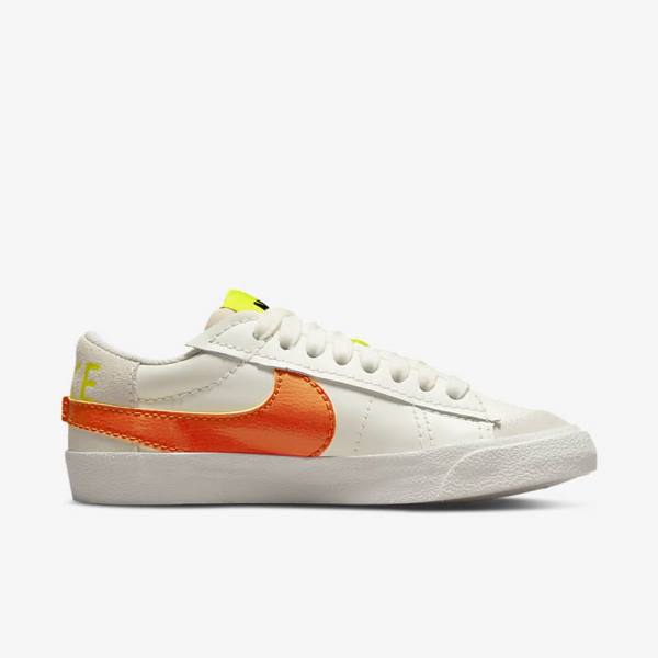 Women's Nike Blazer Low 77 Jumbo Sneakers Green / Orange | NK328PGJ