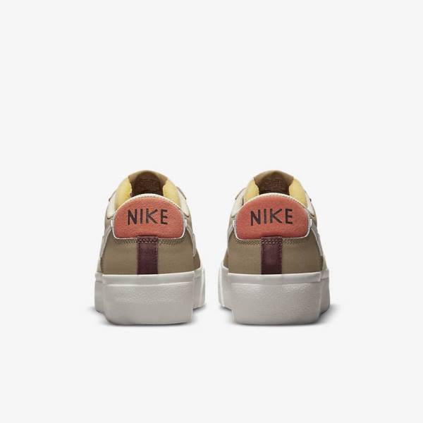 Women's Nike Blazer Low Platform SP Sneakers Khaki / Light Beige | NK784QJS