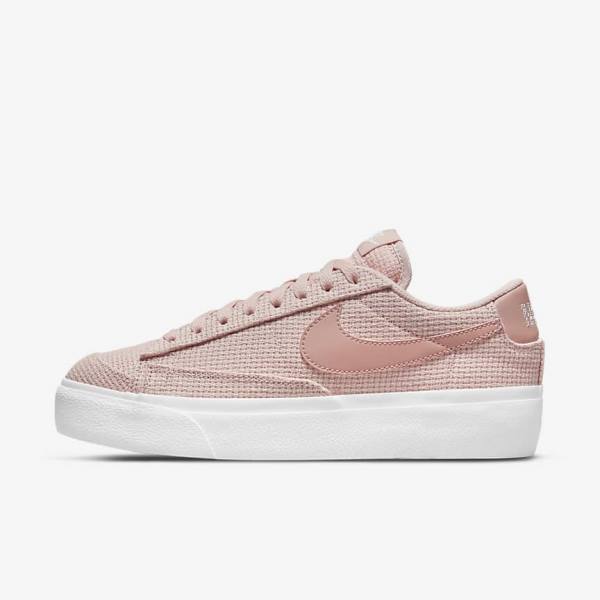 Women\'s Nike Blazer Low Platform Sneakers Pink / White / Pink / Rose | NK931XEI