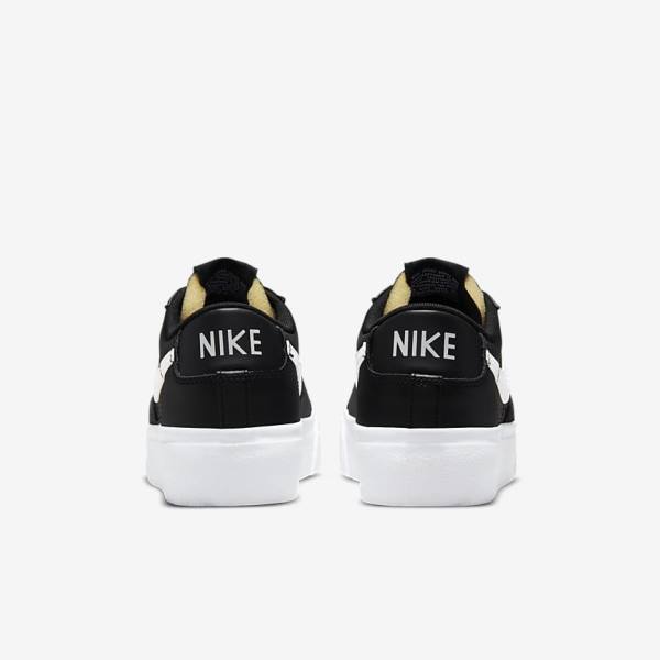 Women's Nike Blazer Low Platform Sneakers Black | NK962JVW