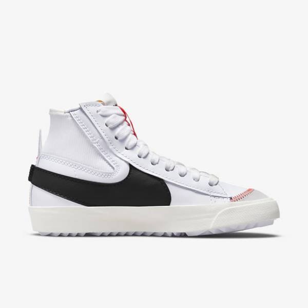 Women's Nike Blazer Mid 77 Jumbo Sneakers White / Black | NK721JZM