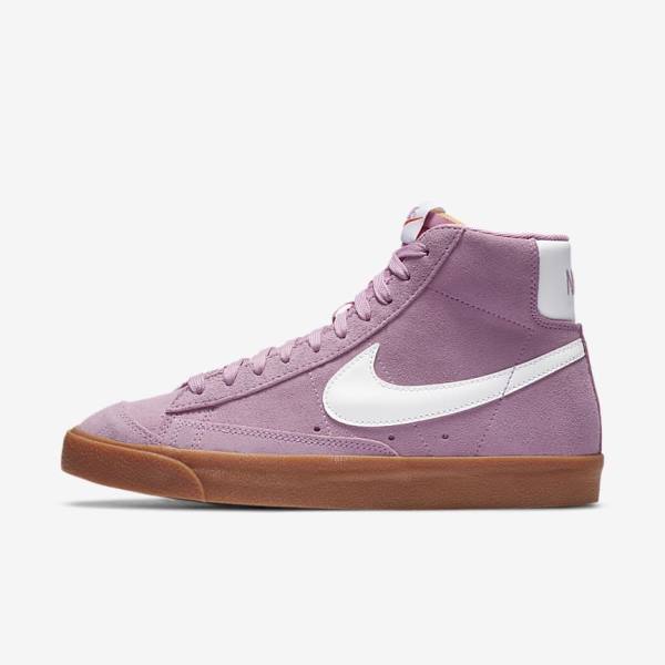 Women\'s Nike Blazer Mid 77 Sneakers Pink / Brown / Orange / White | NK603EBK