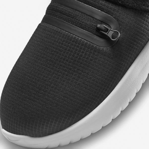 Women's Nike Burrow Slipper Sneakers Black / White | NK713AYN