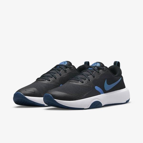 Women's Nike City Rep TR Training Shoes Black / Blue / White | NK409DRP