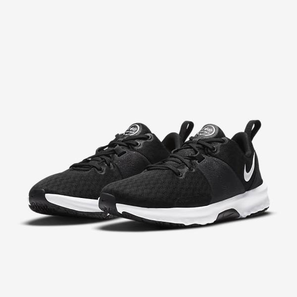 Women's Nike City Trainer 3 Training Shoes Black / Dark Grey / White | NK620GDX