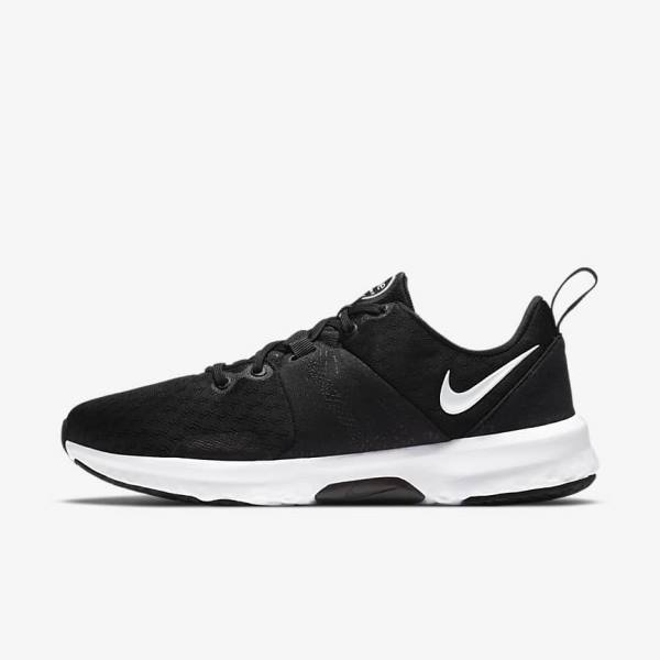 Women\'s Nike City Trainer 3 Training Shoes Black / Dark Grey / White | NK620GDX