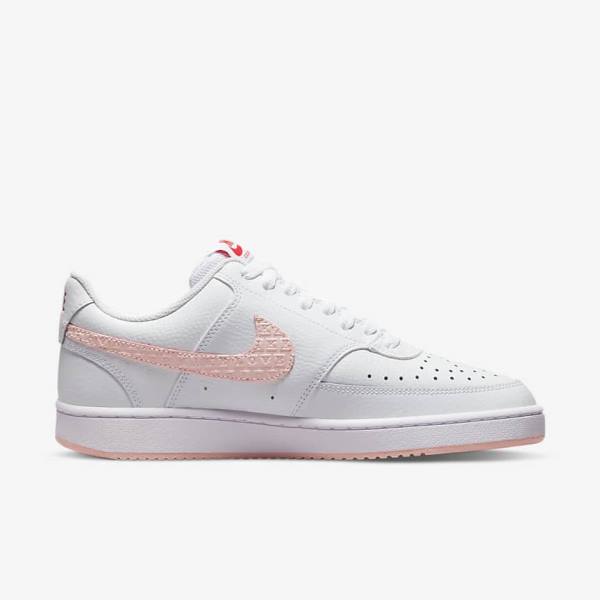 Women's Nike Court Vision LO Sneakers White / Red | NK590FKD