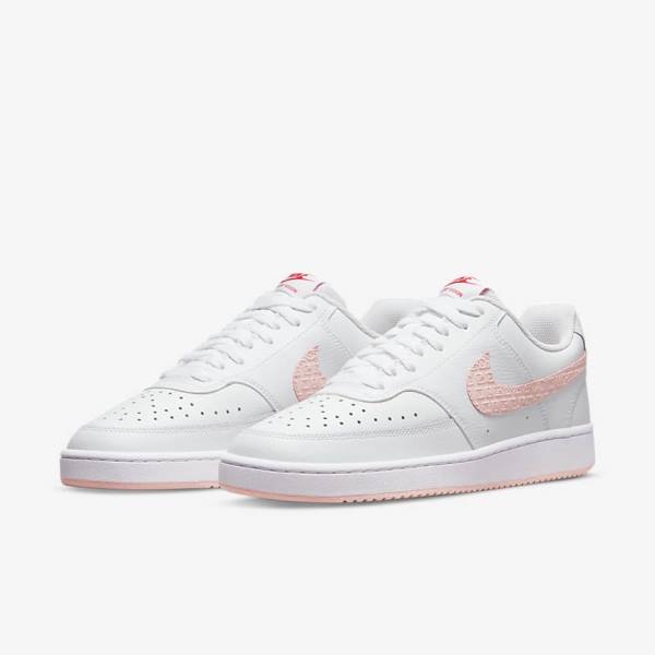 Women's Nike Court Vision LO Sneakers White / Red | NK590FKD