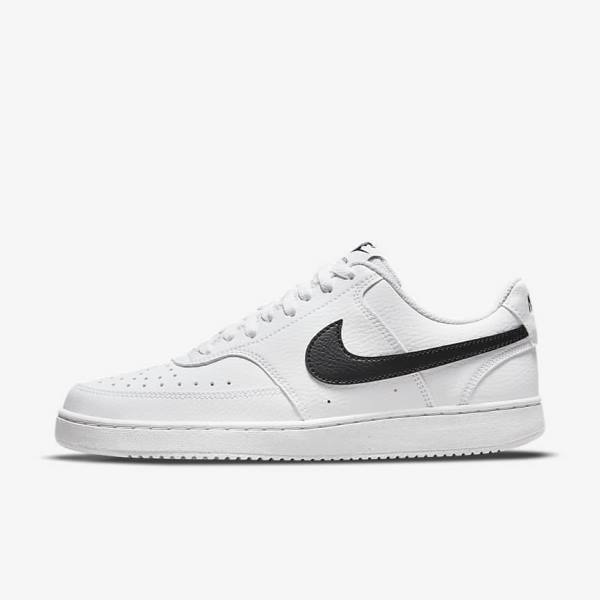 Women\'s Nike Court Vision Low Next Nature Sneakers White / Black | NK289BOT