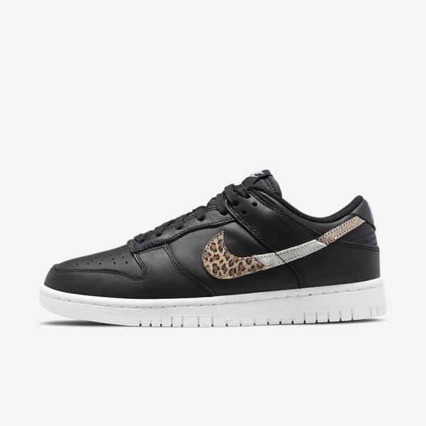 Women\'s Nike Dunk Low SE Sneakers Black / Multicolor | NK271HFJ