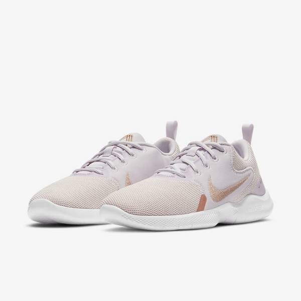 Women's Nike Flex Experience Run 10 Road Running Shoes Light Purple / White / Metal Red Brown | NK187GWB