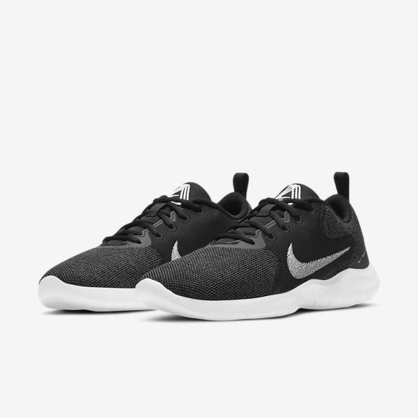 Women's Nike Flex Experience Run 10 Road Running Shoes Black / Dark Grey / White | NK519ASB