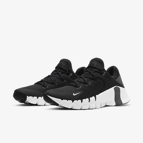 Women's Nike Free Metcon 4 Training Shoes Black / Grey | NK576FML