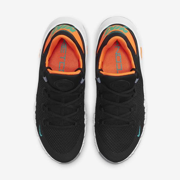 Women's Nike Free Metcon 4 Training Shoes Black / Orange / White / Turquoise | NK738TXZ