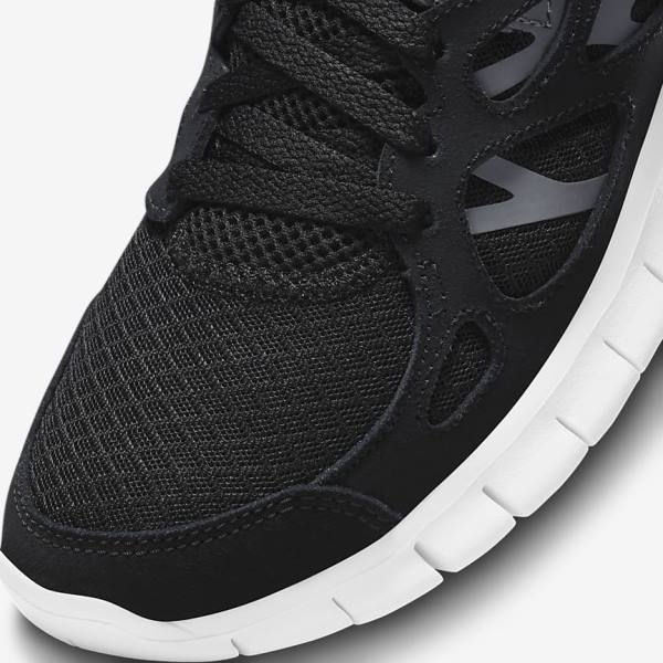 Women's Nike Free Run 2 Sneakers Black / Dark Grey / White | NK814BMA