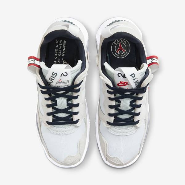 Women's Nike Jordan MA2 Paris Saint-Germain Jordan Shoes White / Red / Black / Navy | NK526OFP