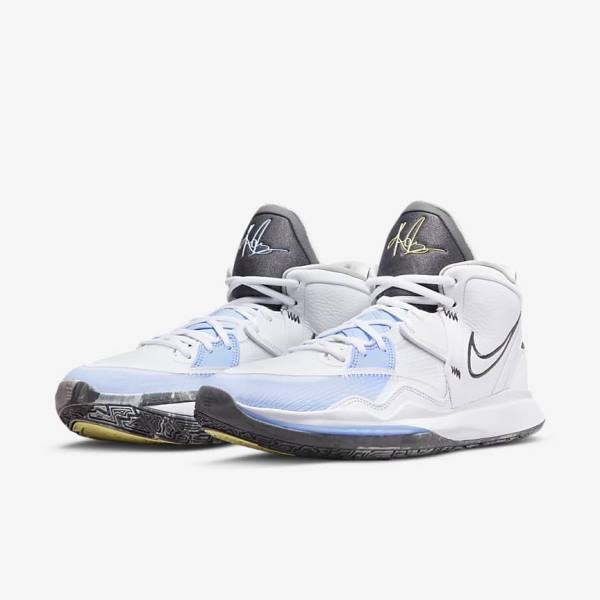 Women's Nike Kyrie Infinity Basketball Shoes White / Light Blue / Grey | NK714TLZ