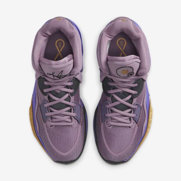 Women's Nike Kyrie Infinity Basketball Shoes Purple / Metal Gold | NK964JPA