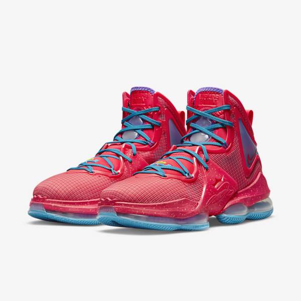 Women's Nike LeBron 19 Basketball Shoes Red / Blue / Purple / Red | NK546LGS