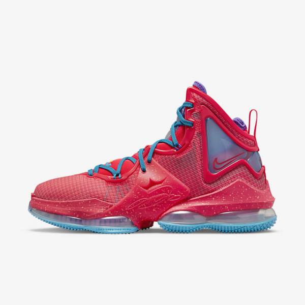 Women\'s Nike LeBron 19 Basketball Shoes Red / Blue / Purple / Red | NK546LGS