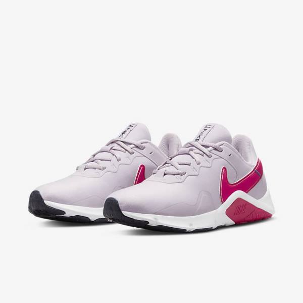 Women's Nike Legend Essential 2 Training Shoes White / Blue / Pink | NK635TSY