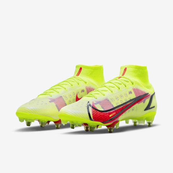 Women's Nike Mercurial Superfly 8 Elite SG-Pro AC Soft-Ground Football Shoes Black / Light Red | NK079FJO