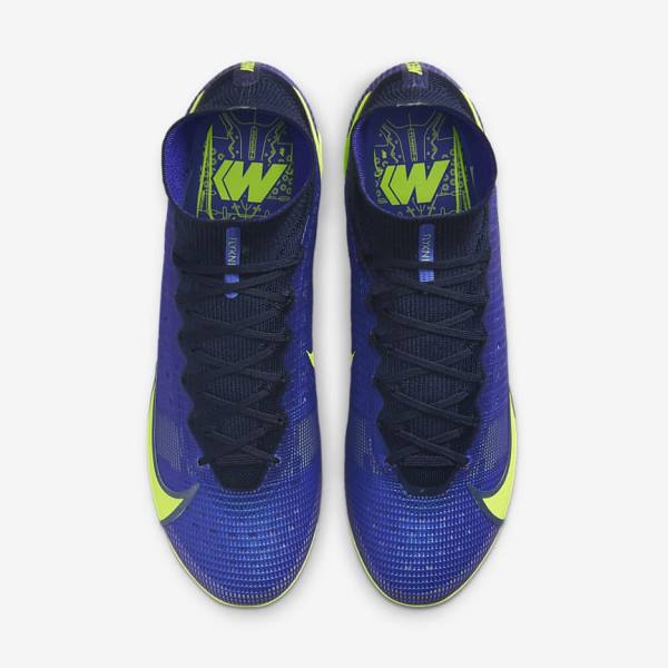 Women's Nike Mercurial Superfly 8 Elite FG Firm-Grounds Football Shoes Blue | NK261GKP