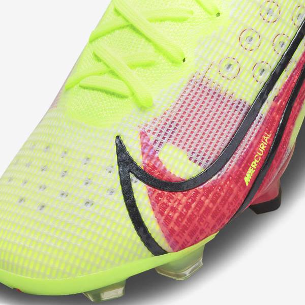 Women's Nike Mercurial Superfly 8 Elite FG Firm-Grounds Football Shoes Black / Light Red | NK864MHJ