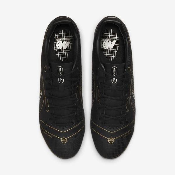 Women's Nike Mercurial Vapor 14 Academy MG Multi-Ground Football Shoes Black / Metal Silver / Grey / Metal Gold | NK153HVL