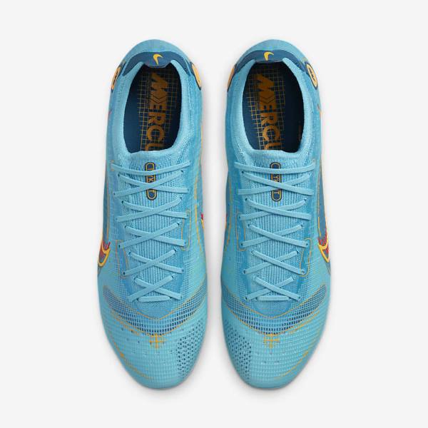 Women's Nike Mercurial Vapor 14 Elite AG Artificial-Grounds Football Shoes Blue / Orange | NK620OWB