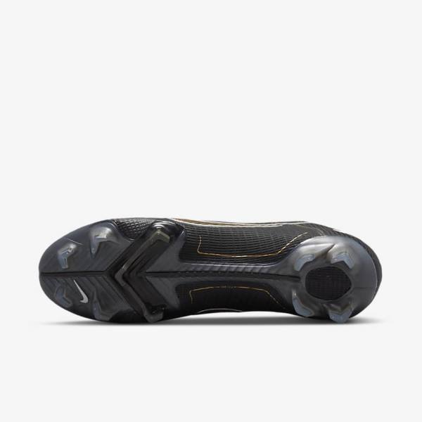 Women's Nike Mercurial Vapor 14 Elite FG Firm-Grounds Football Shoes Black / Metal Silver / Grey / Metal Gold | NK701JQV