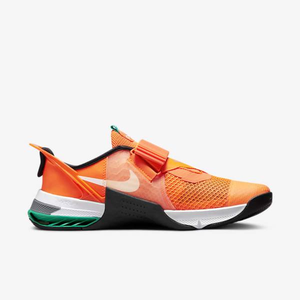 Women's Nike Metcon 7 FlyEase Training Shoes Orange / Dark Grey / Turquoise / White | NK109MXB