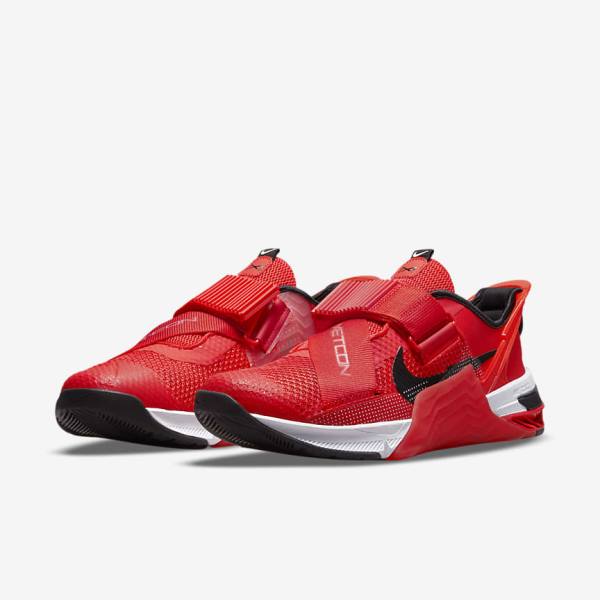 Women's Nike Metcon 7 FlyEase Training Shoes Red / White / Black | NK519SXY