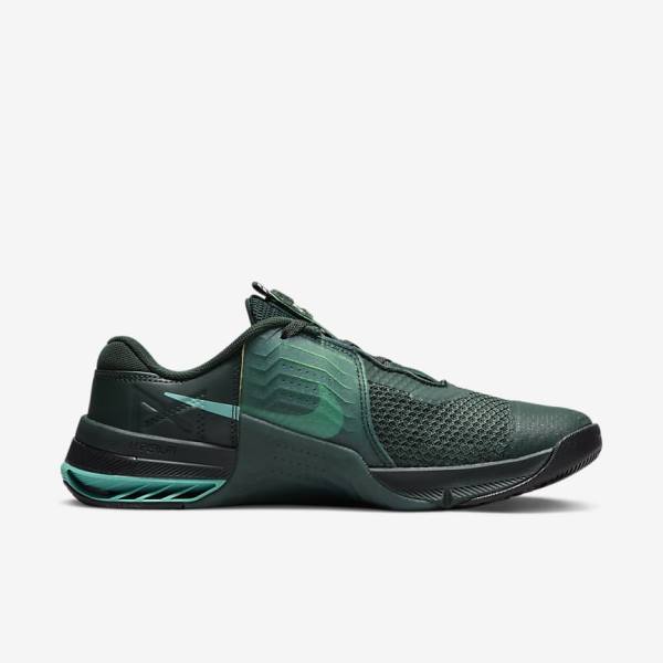 Women's Nike Metcon 7 Training Shoes Green / Turquoise / Black / Multicolor | NK142UEO