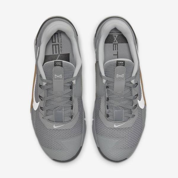 Women's Nike Metcon 7 Training Shoes Grey / Brown / Dark Grey / White | NK981AEH