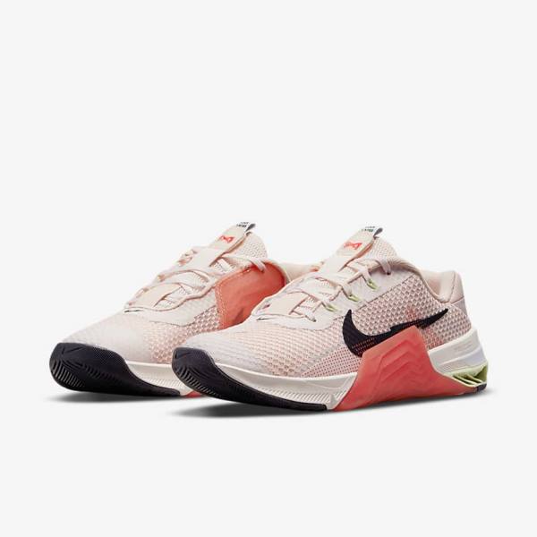 Women's Nike Metcon 7 Training Shoes Light Pink / Light Green / Purple | NK780MKG