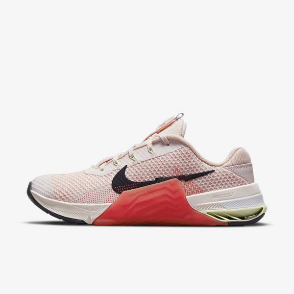 Women\'s Nike Metcon 7 Training Shoes Light Pink / Light Green / Purple | NK780MKG