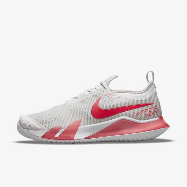 Women\'s Nike NikeCourt React Vapor NXT Hard Court Tennis Shoes Light Beige / White | NK514FLA