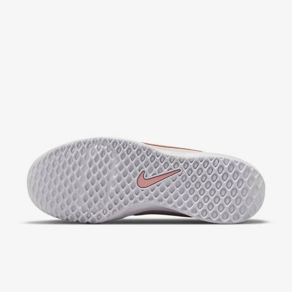 Women's Nike NikeCourt Zoom Lite 3 Tennis Shoes White / Red / Coral | NK637KAS